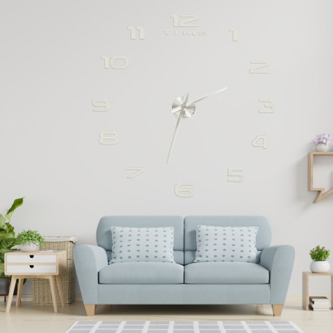 Kik Sp. z o. o. Sp. k. Zegar ścienny naklejany na ścianę 3D lustrzany DIY duży nowoczesny 80-120cm XL Kik Sp. z o. o. Sp. k. Zegar ścienny naklejany na ścianę 3D lustrzany DIY duży nowoczesny 80-120cm XL