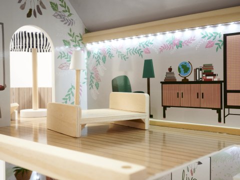 Domek dla lalek drewniany LULILO FLORO boho LED 78cm Kik Sp. z o. o. Sp. k. Domek dla lalek drewniany LULILO FLORO boho LED 78cm Kik Sp. z o. o. Sp. k.