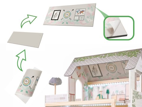 Domek dla lalek drewniany LULILO FLORO boho LED 78cm Kik Sp. z o. o. Sp. k. Domek dla lalek drewniany LULILO FLORO boho LED 78cm Kik Sp. z o. o. Sp. k.