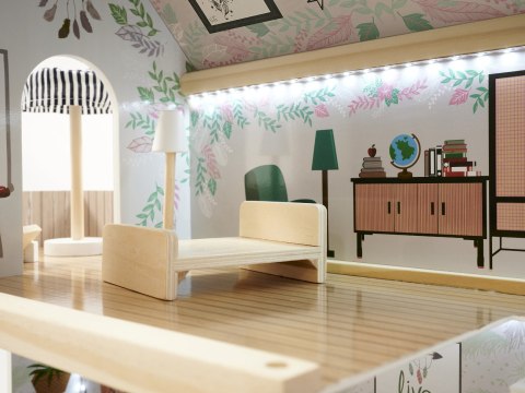 Domek dla lalek drewniany LULILO FLORO boho LED 78cm Kik Sp. z o. o. Sp. k. Domek dla lalek drewniany LULILO FLORO boho LED 78cm Kik Sp. z o. o. Sp. k.