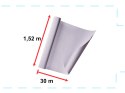 Folia okleina rolka aluminium imitująca stal metalic szczotkowana srebrna 1,52x30m Kik Sp. z o. o. Sp. k.