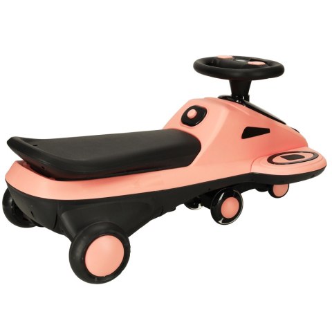 Kik Sp. z o. o. Sp. k. Jeździk grawitacyjny świecące koła LED z muzyką grający skuter 74cm różowo-czarny max 100kg Kik Sp. z o. o. Sp. k. Jeździk grawitacyjny świecące koła LED z muzyką grający skuter 74cm różowo-czarny max 100kg