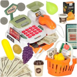 Kasa fiskalna dla dzieci supermarket sklep skaner kalkulator koszyk z akcesoriami 36 el. Kik Sp. z o. o. Sp. k.