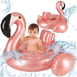 Kółko do pływania dla niemowląt koło pontonik dla dzieci z siedziskiem kółko plażowe flaming max 20kg 1-3lata 60 cm Kik Sp. z o. o. Sp. k.