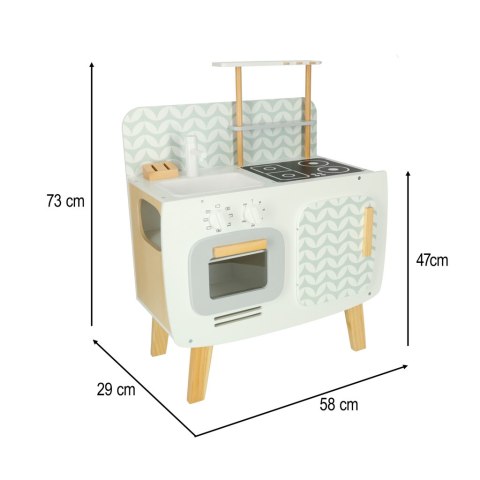 Kuchnia dla dzieci drewniana MDF LULILO RETRO akcesoria 73cm Kik Sp. z o. o. Sp. k. Kuchnia dla dzieci drewniana MDF LULILO RETRO akcesoria 73cm Kik Sp. z o. o. Sp. k.