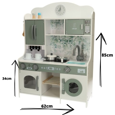 Kuchnia dla dzieci drewniana MDF LULILO SALIKO z ekspresem 85cm Kik Sp. z o. o. Sp. k. Kuchnia dla dzieci drewniana MDF LULILO SALIKO z ekspresem 85cm Kik Sp. z o. o. Sp. k.