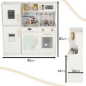 Kuchnia dla dzieci drewniana z lodówką listą zakupów światło LED + akcesoria garnki sztućce duża 80cm Kik Sp. z o. o. Sp. k.