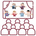 Kik Sp. z o. o. Sp. k. Pacynki pluszowe maskotki palczatki rodzinka teatrzyk zestaw kukiełek na palce 6 szt.