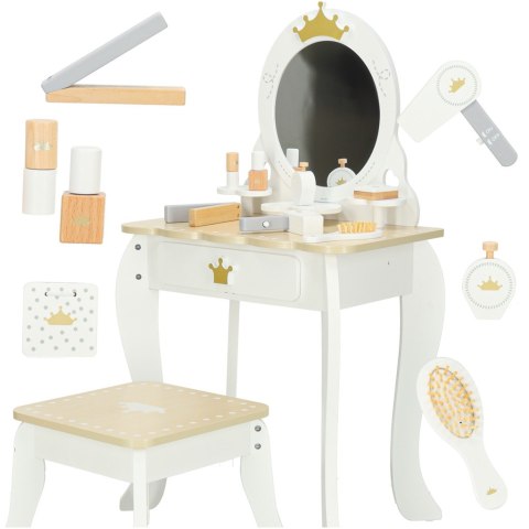 Toaletka drewniana dla dziewczynki LULILO Bella lustro taboret akcesoria Kik Sp. z o. o. Sp. k. Toaletka drewniana dla dziewczynki LULILO Bella lustro taboret akcesoria Kik Sp. z o. o. Sp. k.