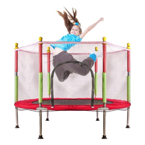 Trampolina do domu ogrodu dla dzieci siatka 140cm 55inch czerwona Kik Sp. z o. o. Sp. k. Trampolina do domu ogrodu dla dzieci siatka 140cm 55inch czerwona Kik Sp. z o. o. Sp. k.