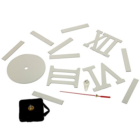 Zegar Ścienny naklejany DIY 3D regulowany rzymski srebrny 130cm Kik Sp. z o. o. Sp. k. Zegar Ścienny naklejany DIY 3D regulowany rzymski srebrny 130cm Kik Sp. z o. o. Sp. k.