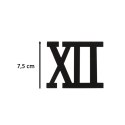 Kik Sp. z o. o. Sp. k. Zegar Ścienny naklejany DIY regulowany czarny cyfry rzymskie 130cm