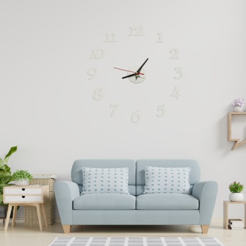 Zegar Ścienny naklejany DIY regulowany nowoczesny srebrny 12 godzin Kik Sp. z o. o. Sp. k. Zegar Ścienny naklejany DIY regulowany nowoczesny srebrny 12 godzin Kik Sp. z o. o. Sp. k.