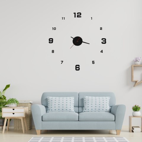 Zegar ścienny do salonu kuchni DIY naklejany nowoczesny 3D czarny 4 duże cyfry Kik Sp. z o. o. Sp. k. Zegar ścienny do salonu kuchni DIY naklejany nowoczesny 3D czarny 4 duże cyfry Kik Sp. z o. o. Sp. k.