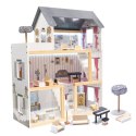 Kik Sp. z o. o. Sp. k. Domek dla lalek drewniany MDF mebelki 78cm czarny LED