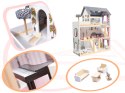 Kik Sp. z o. o. Sp. k. Domek dla lalek drewniany MDF mebelki 78cm czarny LED