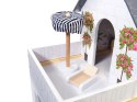 Kik Sp. z o. o. Sp. k. Domek dla lalek drewniany MDF mebelki 78cm czarny LED