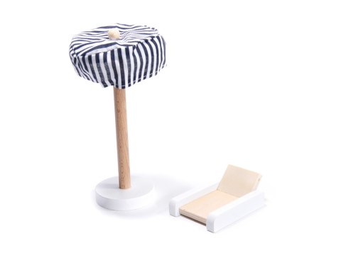 Kik Sp. z o. o. Sp. k. Domek dla lalek drewniany MDF mebelki 78cm czarny LED Kik Sp. z o. o. Sp. k. Domek dla lalek drewniany MDF mebelki 78cm czarny LED