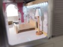 Kik Sp. z o. o. Sp. k. Domek dla lalek drewniany MDF mebelki 78cm czarny LED