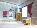 Kik Sp. z o. o. Sp. k. Domek dla lalek drewniany MDF mebelki 78cm czarny LED