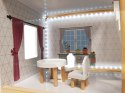 Kik Sp. z o. o. Sp. k. Domek dla lalek drewniany MDF mebelki 78cm czarny LED