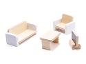 Kik Sp. z o. o. Sp. k. Domek dla lalek drewniany MDF mebelki 78cm czarny LED
