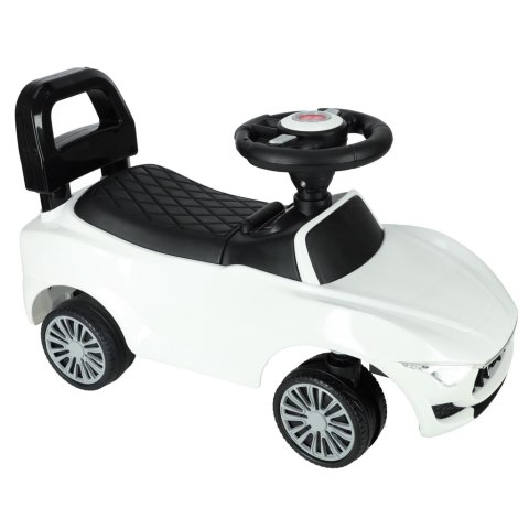 Jeździk pchacz samochód auto z dźwiękiem i światłami biały Kik Sp. z o. o. Sp. k. Jeździk pchacz samochód auto z dźwiękiem i światłami biały Kik Sp. z o. o. Sp. k.