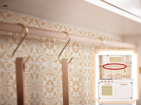 Kik Sp. z o. o. Sp. k. Kuchnia dla dzieci drewniana MDF retro z akcesoriami BOHO 100cm Kik Sp. z o. o. Sp. k. Kuchnia dla dzieci drewniana MDF retro z akcesoriami BOHO 100cm