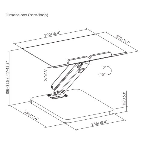 MACLEAN PODSTAWKA BIURKOWA NA MONITOR LUB LAPTOP, SPRĘŻYNA GAZOWA, DO PRACY STOJĄCO SIEDZĄCEJ, CZARNA MC-493 Maclean MACLEAN PODSTAWKA BIURKOWA NA MONITOR LUB LAPTOP, SPRĘŻYNA GAZOWA, DO PRACY STOJĄCO SIEDZĄCEJ, CZARNA MC-493 Maclean