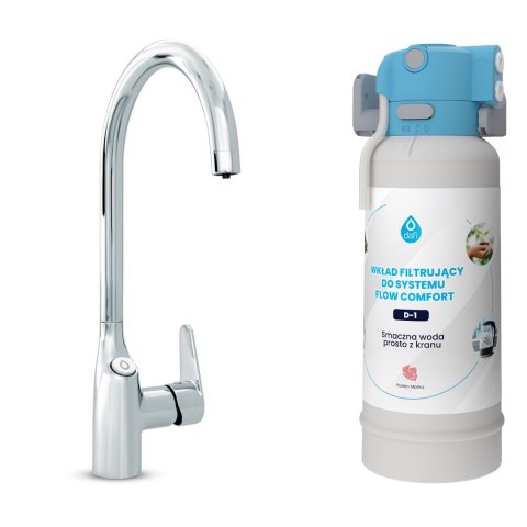 System filtrujący wodę kranową Dafi Flow Comfort D-1 z baterią trójdrożną COMO (chrom) Dafi System filtrujący wodę kranową Dafi Flow Comfort D-1 z baterią trójdrożną COMO (chrom) Dafi
