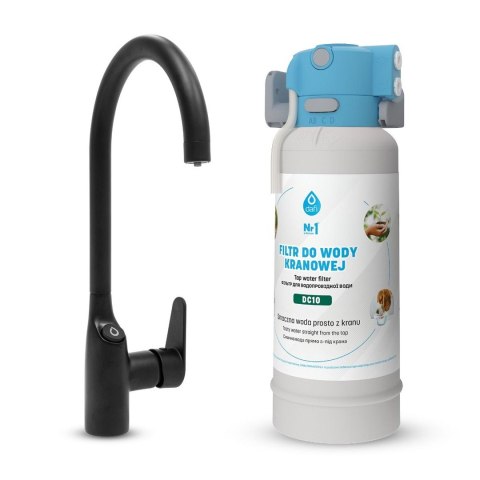 System filtrujący wodę kranową Dafi Flow Comfort D-1 z baterią trójdrożną COMO (czarna) Dafi System filtrujący wodę kranową Dafi Flow Comfort D-1 z baterią trójdrożną COMO (czarna) Dafi
