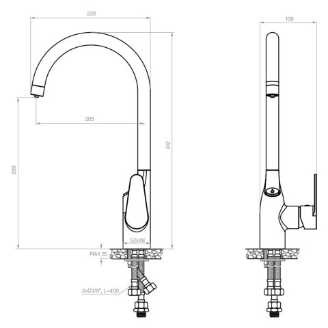 System filtrujący wodę kranową Dafi Flow Comfort D-1 z baterią trójdrożną COMO (czarna) Dafi System filtrujący wodę kranową Dafi Flow Comfort D-1 z baterią trójdrożną COMO (czarna) Dafi
