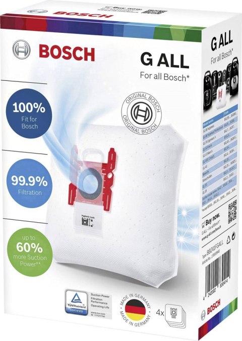Worek do odkurzacza Bosch (Włókno syntetyczne; BOSCH BBZ 41FGALL; 4 szt.) BOSCH Worek do odkurzacza Bosch (Włókno syntetyczne; BOSCH BBZ 41FGALL; 4 szt.) BOSCH