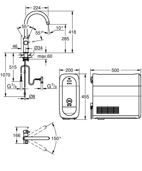 Bateria z filtrem wody GROHE Blue Home 31455KS1 Grohe Bateria z filtrem wody GROHE Blue Home 31455KS1 Grohe