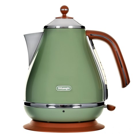 Czajnik elektryczny DeLonghi Icona Vintage KBOV 2001.GR (2000W 1.7l; kolor oliwkowy) DeLonghi Czajnik elektryczny DeLonghi Icona Vintage KBOV 2001.GR (2000W 1.7l; kolor oliwkowy) DeLonghi