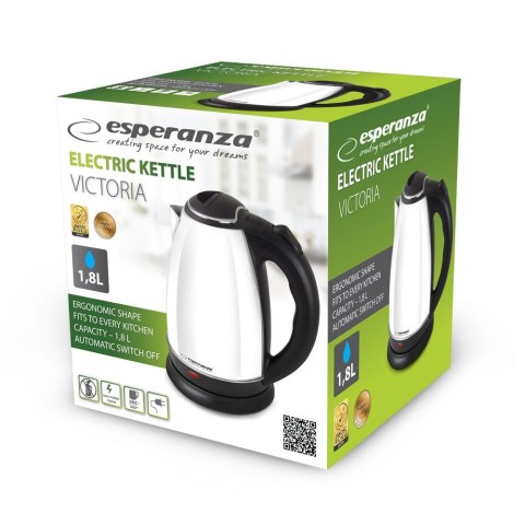 ESPERANZA CZAJNIK ELEKTRYCZNY VICTORIA 1.8 L BIAŁY EKK113W Esperanza ESPERANZA CZAJNIK ELEKTRYCZNY VICTORIA 1.8 L BIAŁY EKK113W Esperanza