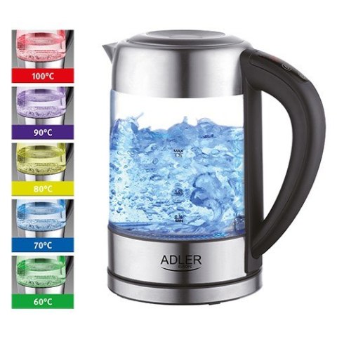 Czajnik elektryczny Adler AD 1247 (2200W 1.7l; kolor srebrny) Adler Czajnik elektryczny Adler AD 1247 (2200W 1.7l; kolor srebrny) Adler