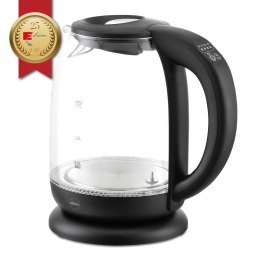 ELDOM CZAJNIK SZKLANY LUMI, POJ. 1,7 L,REG TEMP. W ODY, 2200 W,CZARNY C510C ELDOM