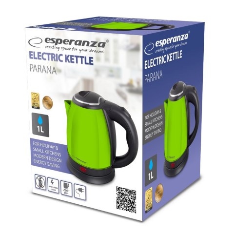 ESPERANZA CZAJNIK ELEKTRYCZNY PARANA 1.0 L ZIELONY EKK128G Esperanza ESPERANZA CZAJNIK ELEKTRYCZNY PARANA 1.0 L ZIELONY EKK128G Esperanza