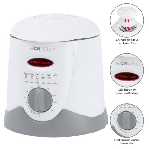 Frytownica Clatronic FFR 2916 (1 l; 840W; kolor biały) Clatronic Frytownica Clatronic FFR 2916 (1 l; 840W; kolor biały) Clatronic