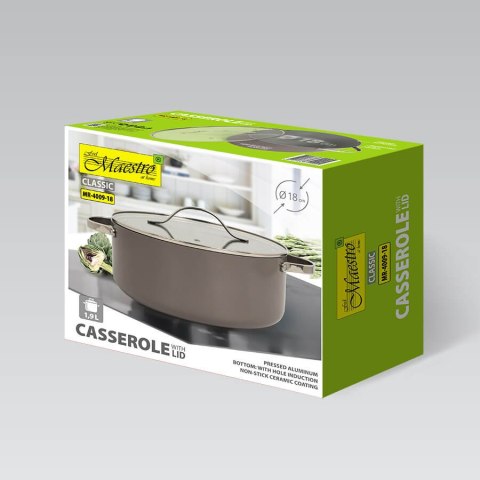 Garnek z pokrywką 18 cm 1,9L MAESTRO MR-4009-18 Maestro Garnek z pokrywką 18 cm 1,9L MAESTRO MR-4009-18 Maestro