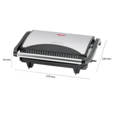 Grill Clatronic MG 3519 (stołowy-zamknięty; 700W; kolor srebrny) Clatronic Grill Clatronic MG 3519 (stołowy-zamknięty; 700W; kolor srebrny) Clatronic