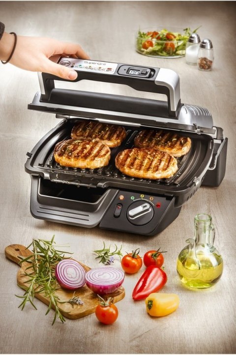 Grill Tefal GC451B12 (Tradycyjny z rusztem; 2000W; kolor srebrny) Tefal Grill Tefal GC451B12 (Tradycyjny z rusztem; 2000W; kolor srebrny) Tefal