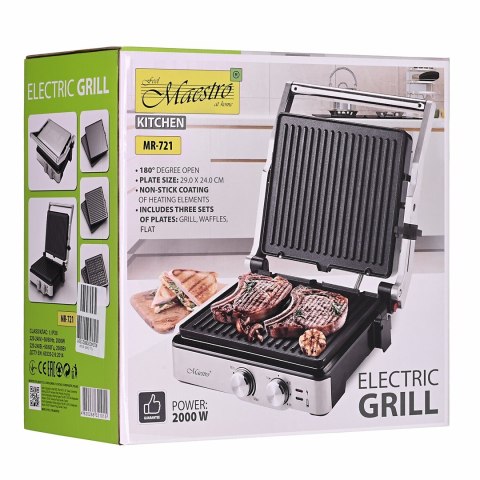 Grill elektryczny 3w1 2000W MR-721 MAESTRO Maestro Grill elektryczny 3w1 2000W MR-721 MAESTRO Maestro