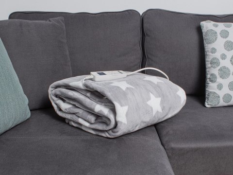Koc elektryczny NOVEEN EB651 Grey Star super miękki 180x130cm N'OVEEN Koc elektryczny NOVEEN EB651 Grey Star super miękki 180x130cm N'OVEEN