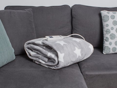 Koc elektryczny NOVEEN EB750 Grey Star super miękki 180x160cm N'OVEEN Koc elektryczny NOVEEN EB750 Grey Star super miękki 180x160cm N'OVEEN