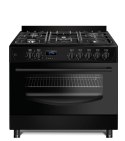 Kuchnia gazowo-elektryczna Ravanson KWGE-K90 CHEF MODERN BLACK (Płyta gazowa; Piekarnik elektryczny; 900mm) Ravanson