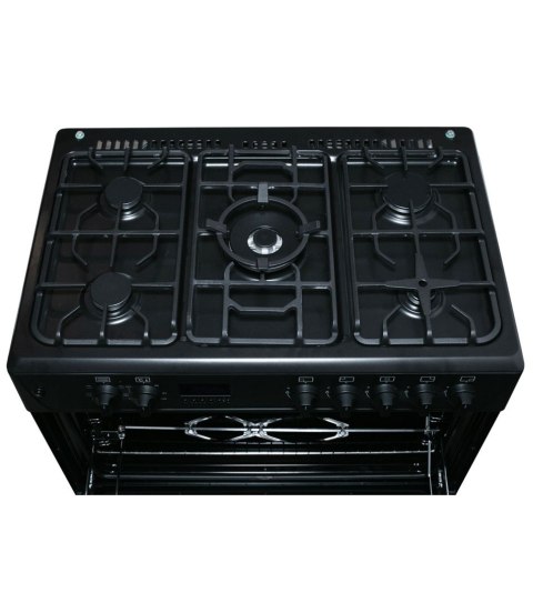 Kuchnia gazowo-elektryczna Ravanson KWGE-K90 CHEF MODERN BLACK (Płyta gazowa; Piekarnik elektryczny; 900mm) Ravanson Kuchnia gazowo-elektryczna Ravanson KWGE-K90 CHEF MODERN BLACK (Płyta gazowa; Piekarnik elektryczny; 900mm) Ravanson