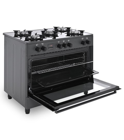 Kuchnia gazowo-elektryczna Ravanson KWGE-K90 GLASS black Ravanson Kuchnia gazowo-elektryczna Ravanson KWGE-K90 GLASS black Ravanson