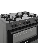 Kuchnia gazowo-elektryczna Ravanson KWGE-K90 GLASS black Ravanson